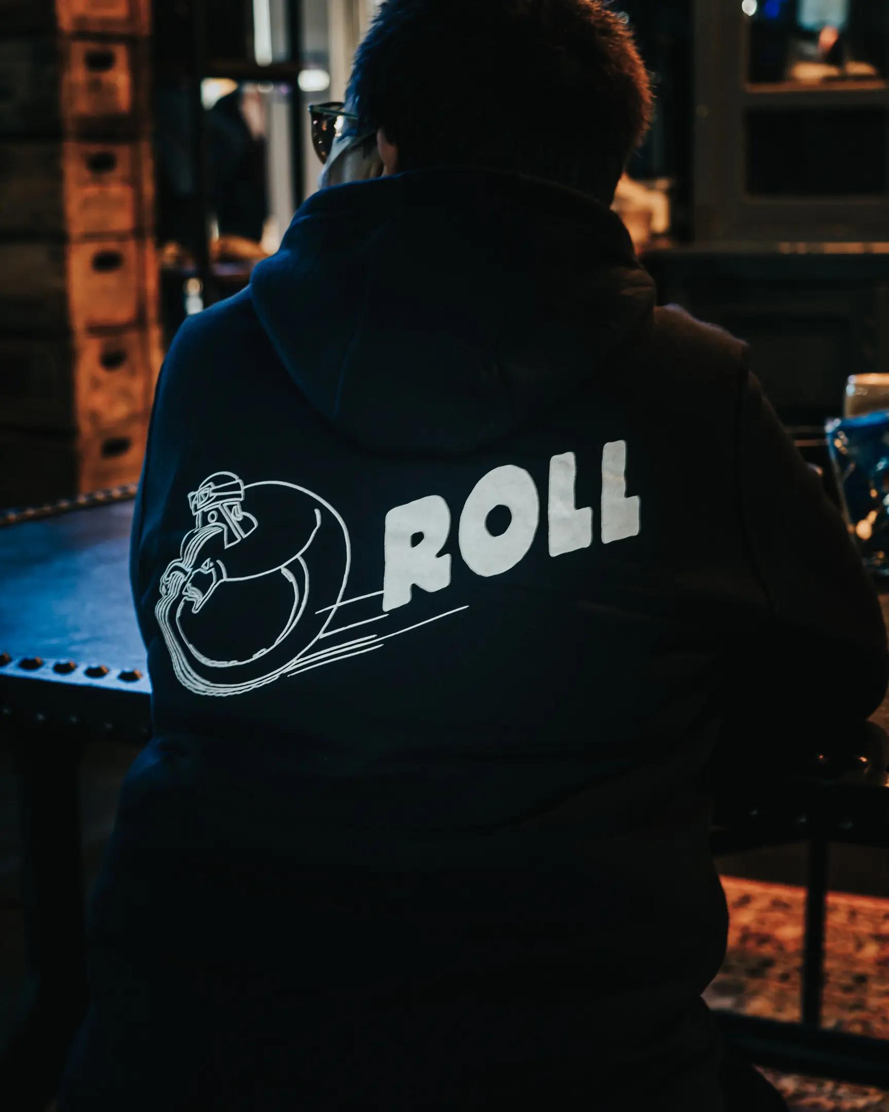 Roll logo on hoodie