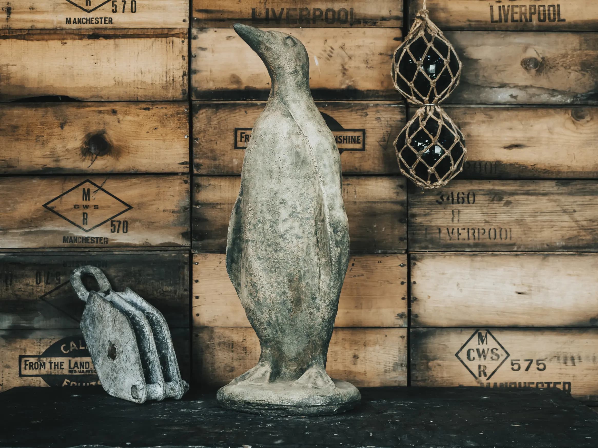 Penguin statue boxes